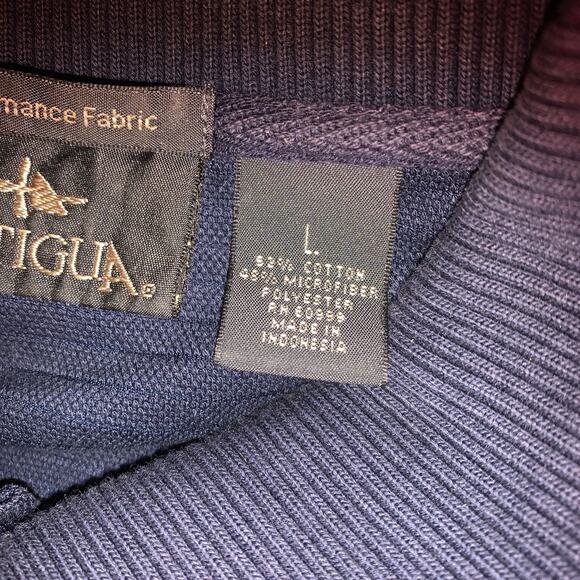 Seattle Mariners Polo Men's Sz Large Antigua Navy Blue Baseball Mens Shirt Top - Picture 7 of 9